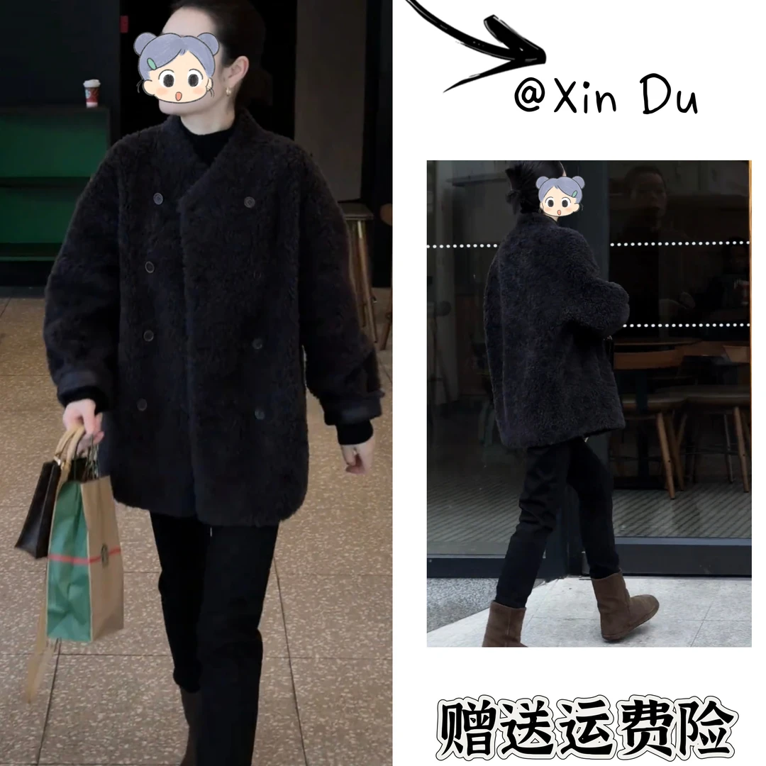 2025秋冬季新款时尚显瘦气质女士网红洋气外套百搭款D25002