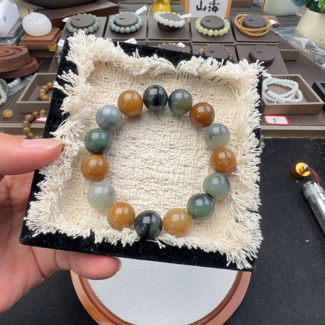 和田玉未镶嵌手链卡14楼兰，45