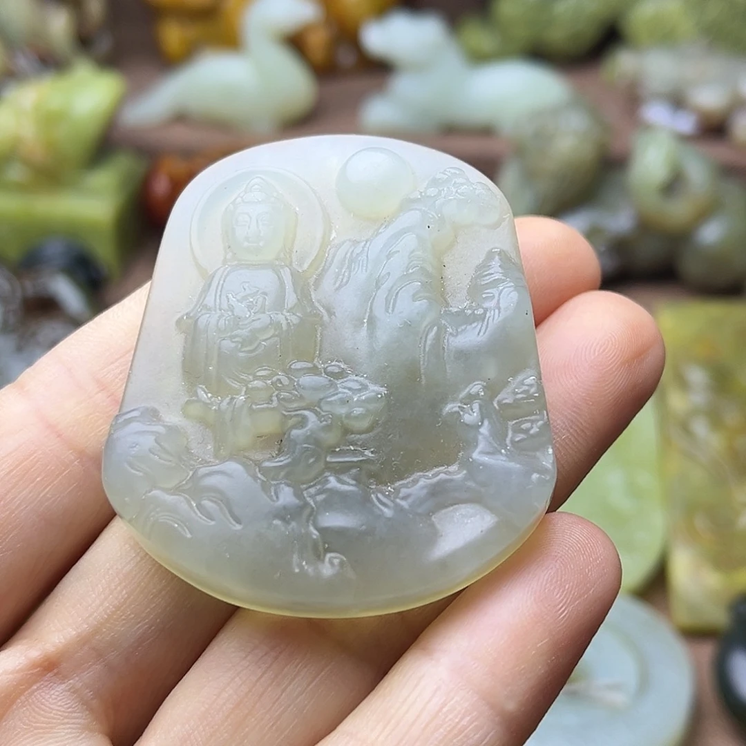 白玉菩提吊坠109。。