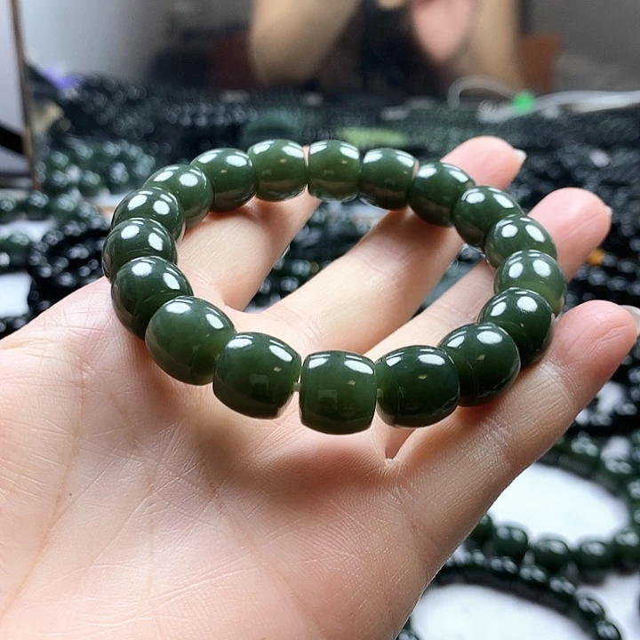 手链未镶嵌和田玉（青玉）