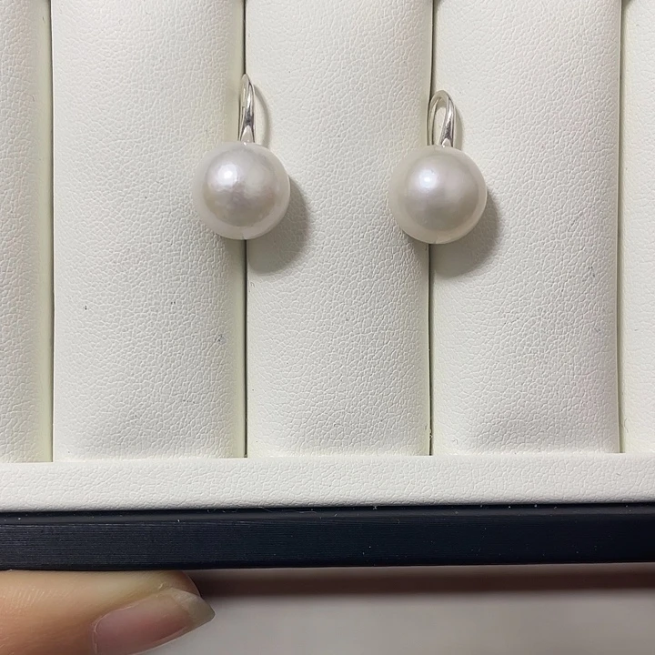 淡水珍珠耳饰合金11-11.5