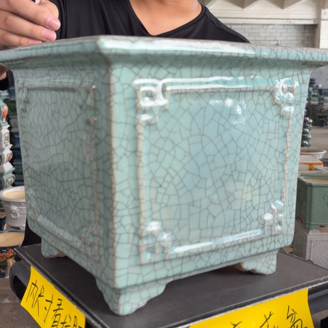 。一风堂石湾花盆 釉色微瑕 内24*22