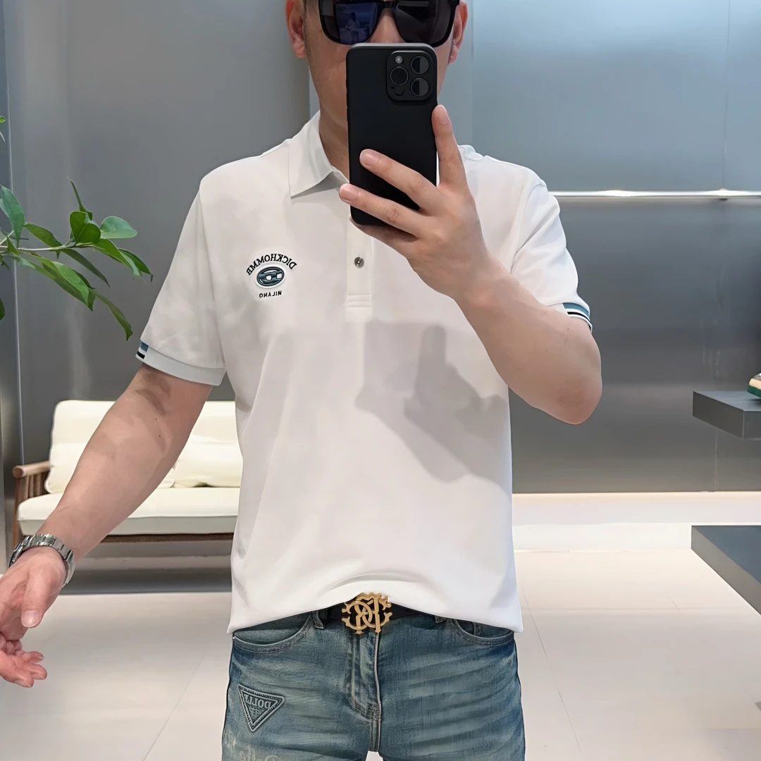 【VG轻奢】2025夏季重工浮雕刺绣时尚百搭翻领PoLo衫259913