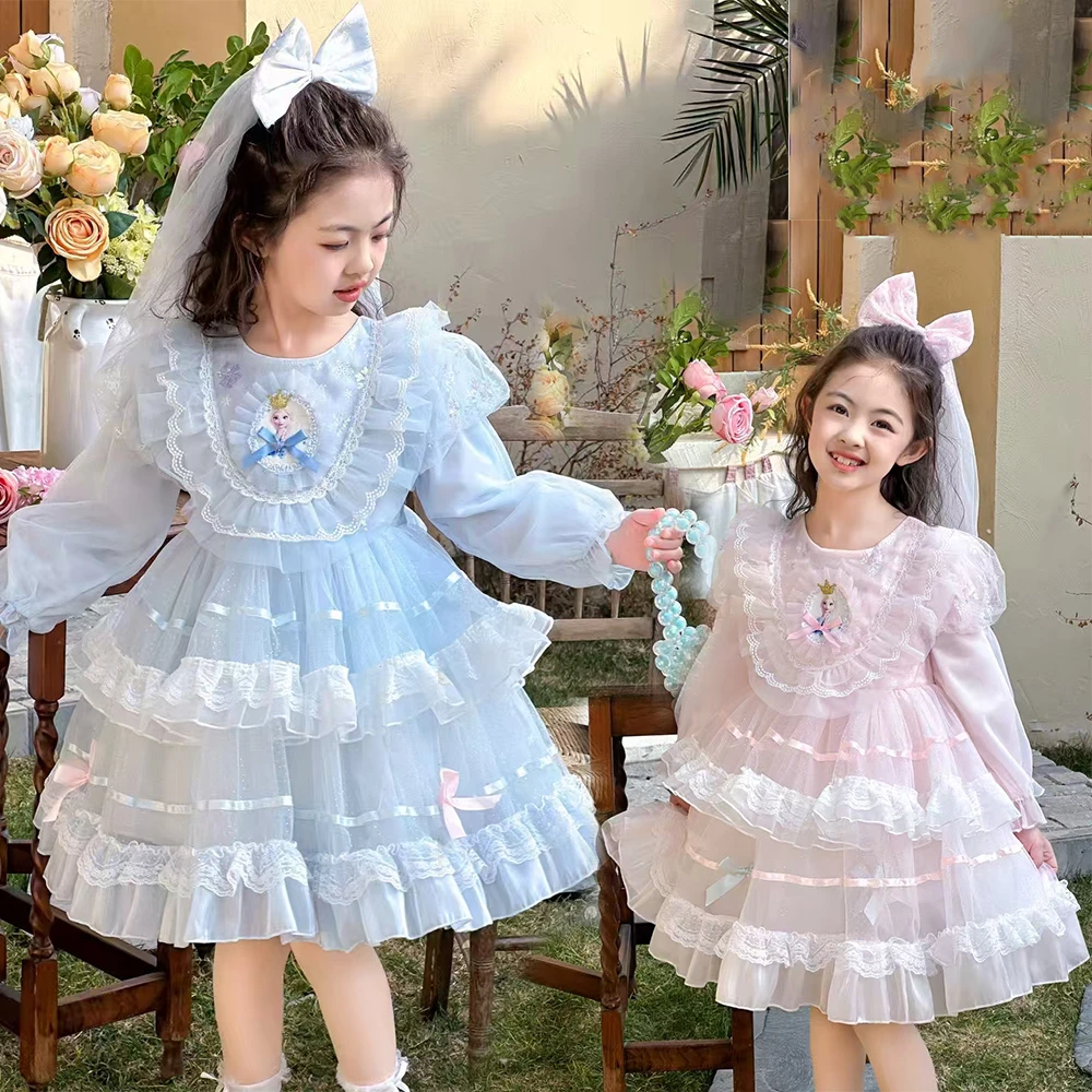 【送头纱+灯】夏季新款女童纱裙儿童裙子公主裙甜美爱莎裙子