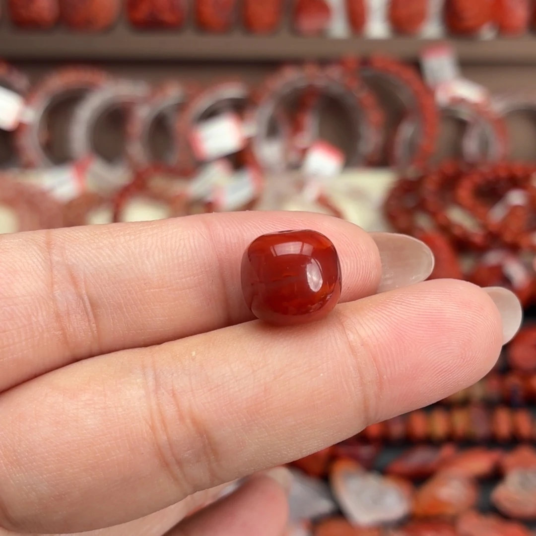 南红玛瑙未镶嵌颈饰12咪老型珠单珠