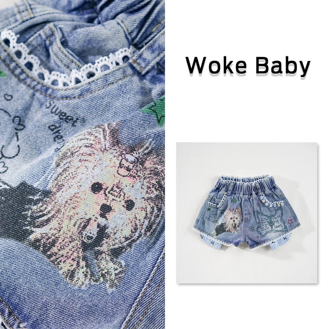 【现货】2025女童夏季新款复古儿童汉服古风短裤F155