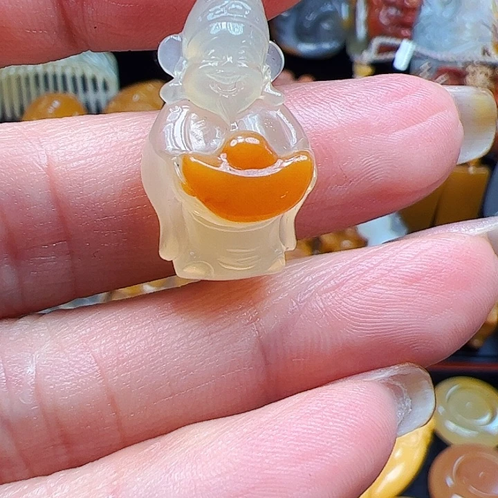 石英质玉（黄龙玉）合金手链
