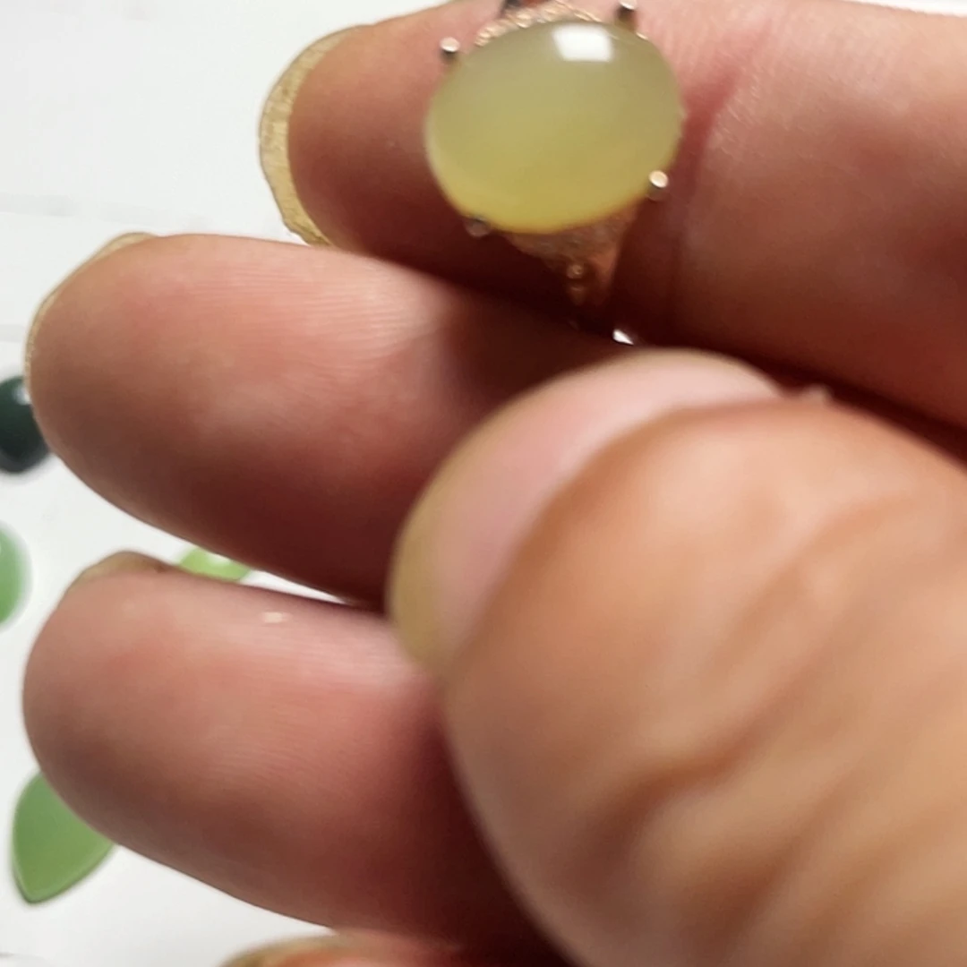 【闪购商品】和田玉（翠青玉）戒指未镶嵌