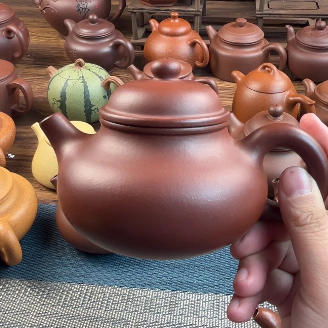 @***子紫砂茶壶手工制作工艺精湛