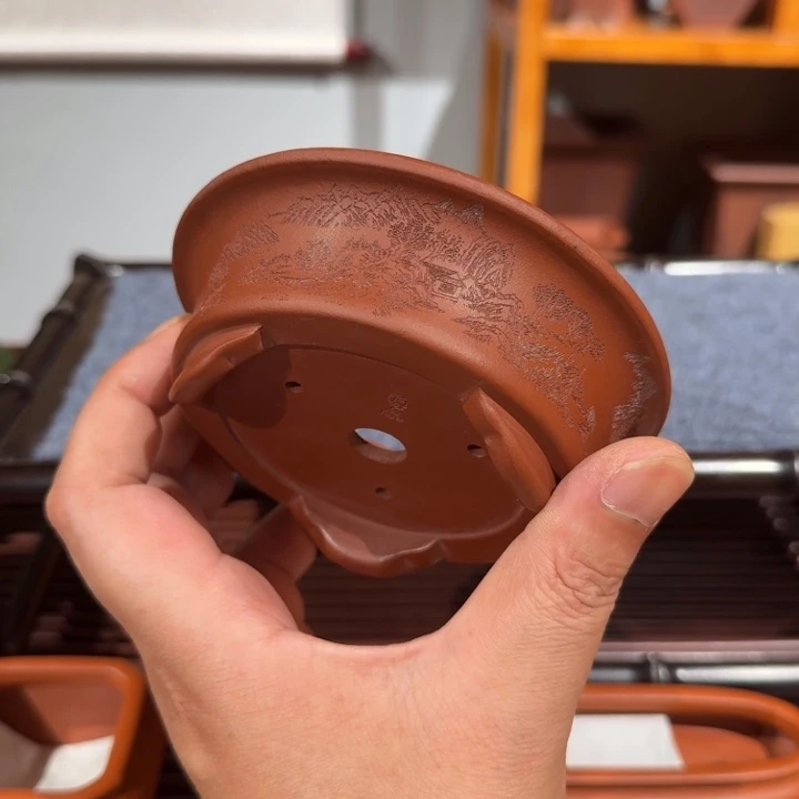 紫砂花盆原矿紫泥