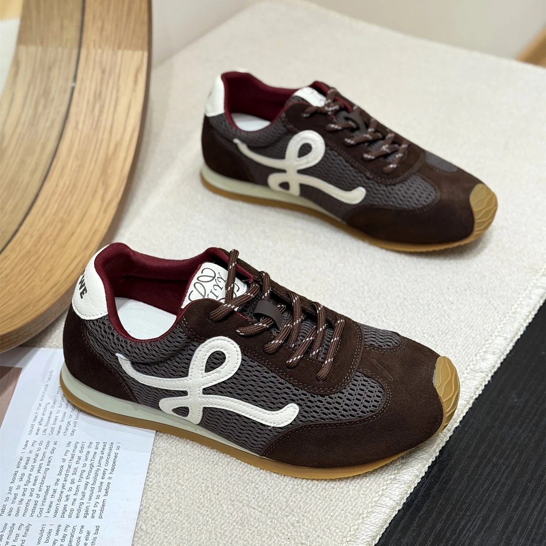 真皮潮流复古美式磨砂德训鞋女2025新款秋爆款显瘦平底运动阿甘鞋