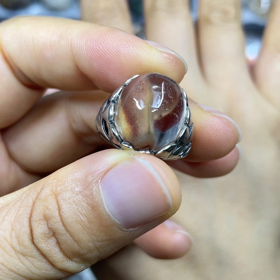 【闪购商品】银S925镶嵌珠宝半成品水晶戒指