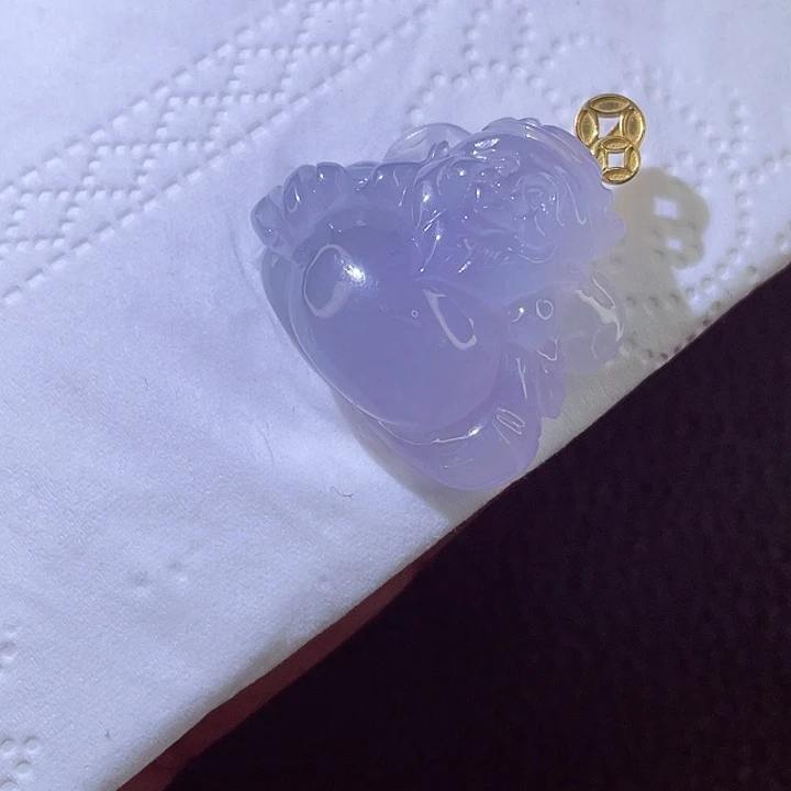 颈饰18K金镶嵌翡翠翡翠