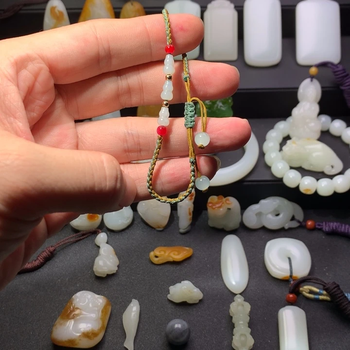 和田玉未镶嵌颈饰 大放漏葫芦手链 慎拍 不退不换包邮