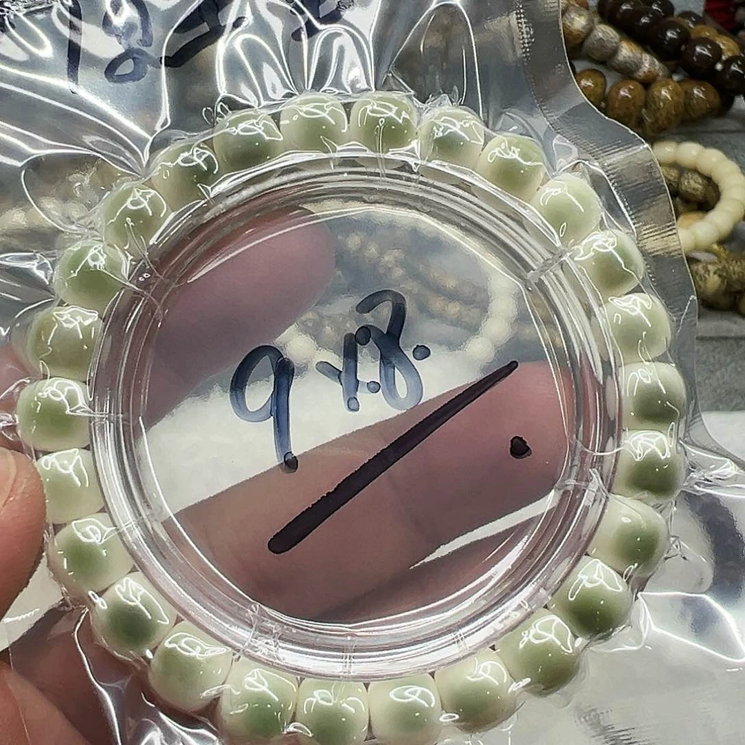 白玉菩提手串26山水白菩提单圈9×8