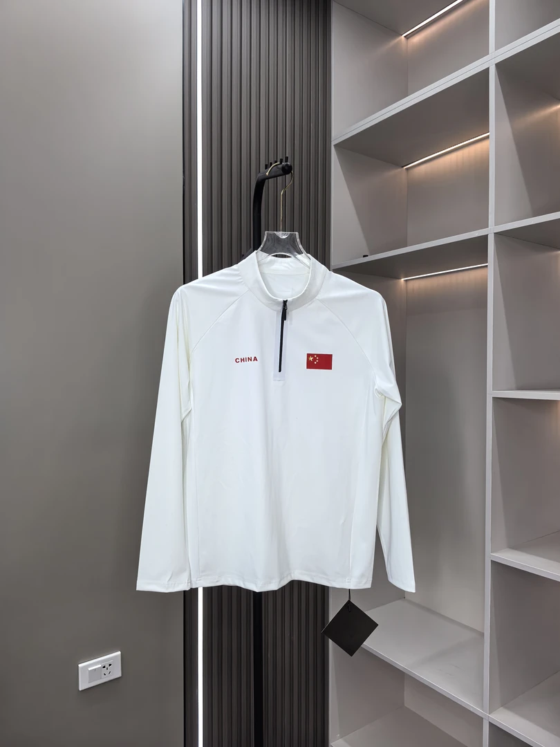 10010加绒-秋冬新款半拉链时尚百搭休闲速干男女同款立领长袖