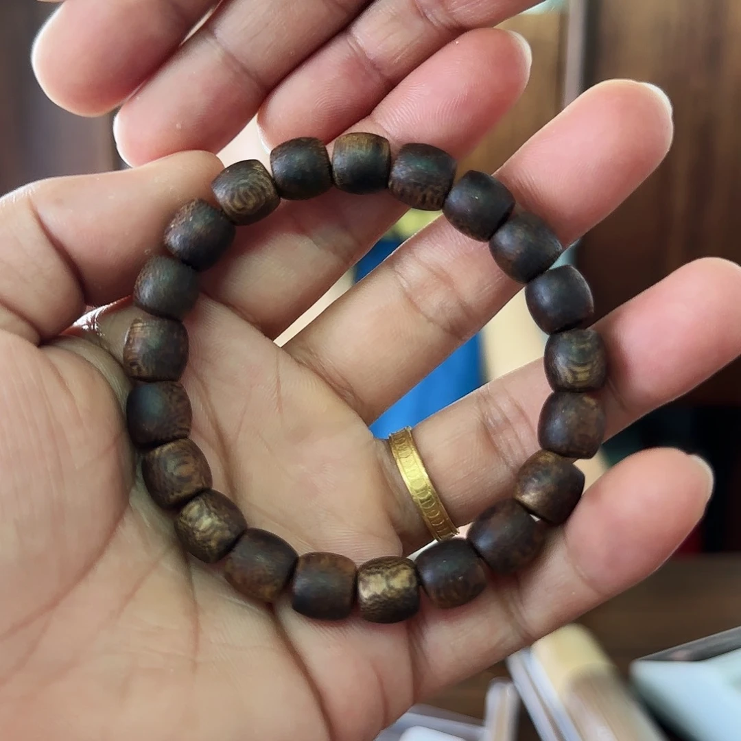 手串沉香棋楠沉香鼓珠单圈9mm多样性发一