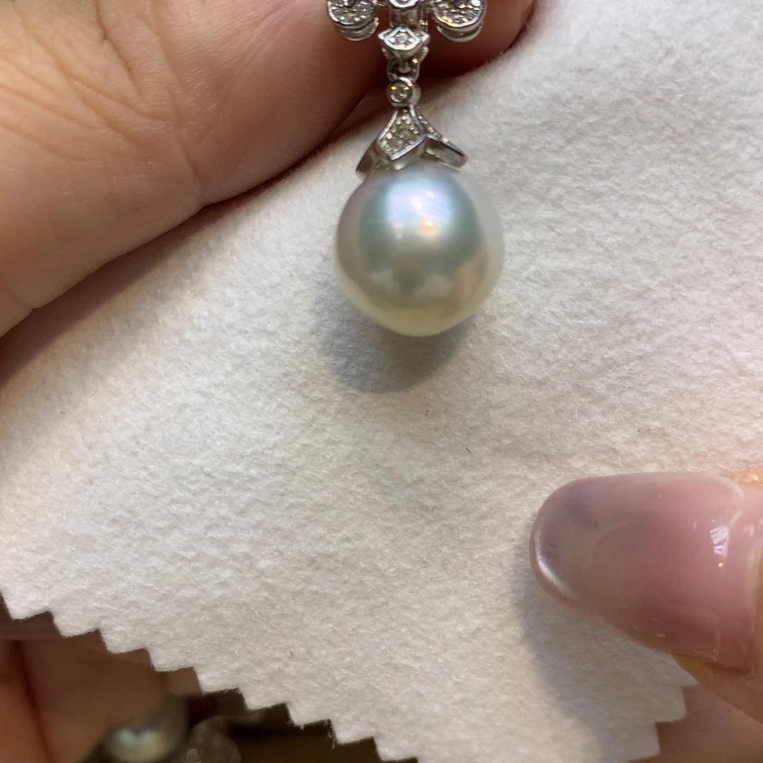 颈饰银S925镶嵌海水珍珠