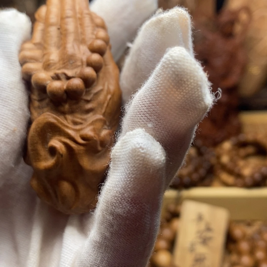 檀香木把件手串摆件