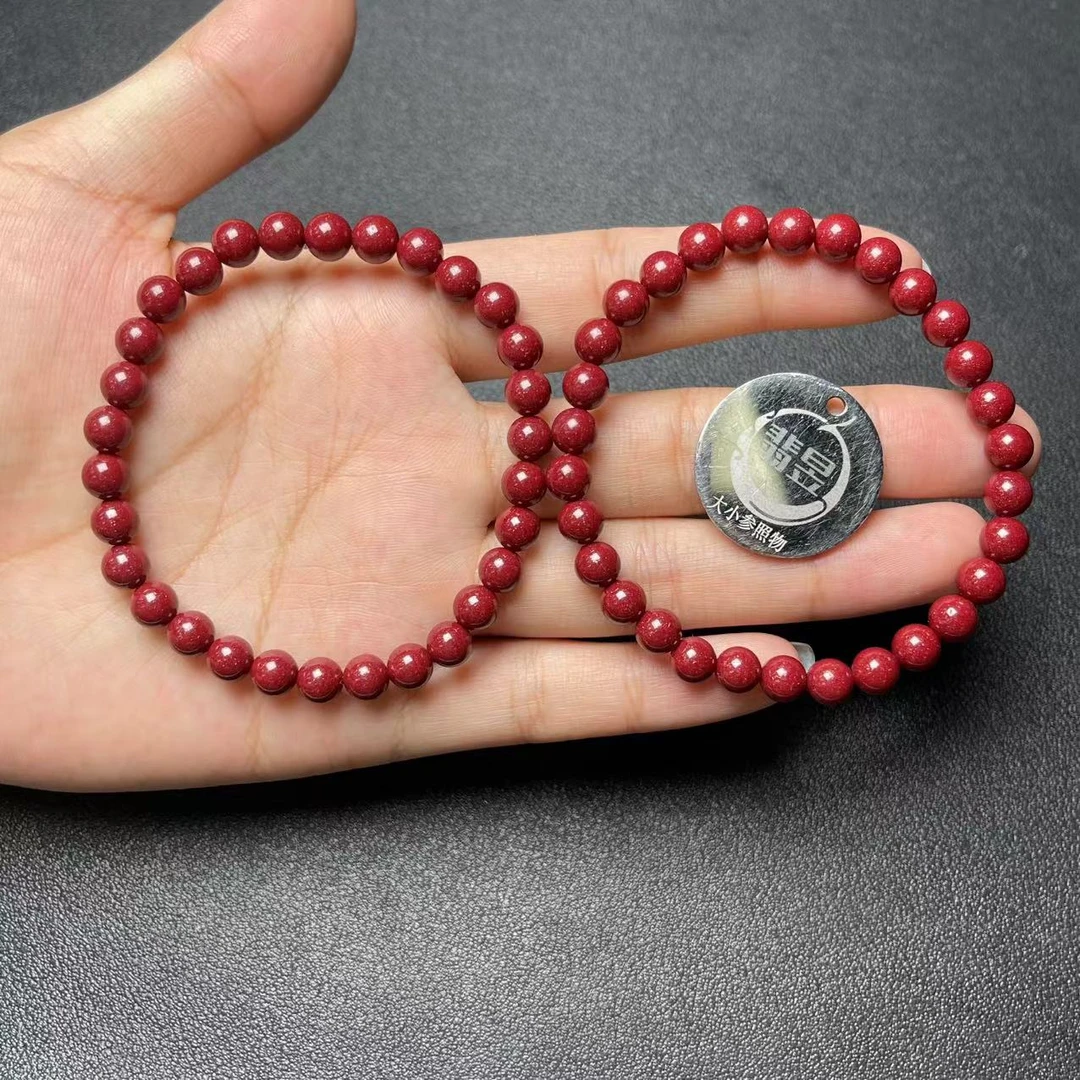 含辰砂工艺品翡昱-N21-35662-528-朱砂手串/约6+/-多样性发其一-C