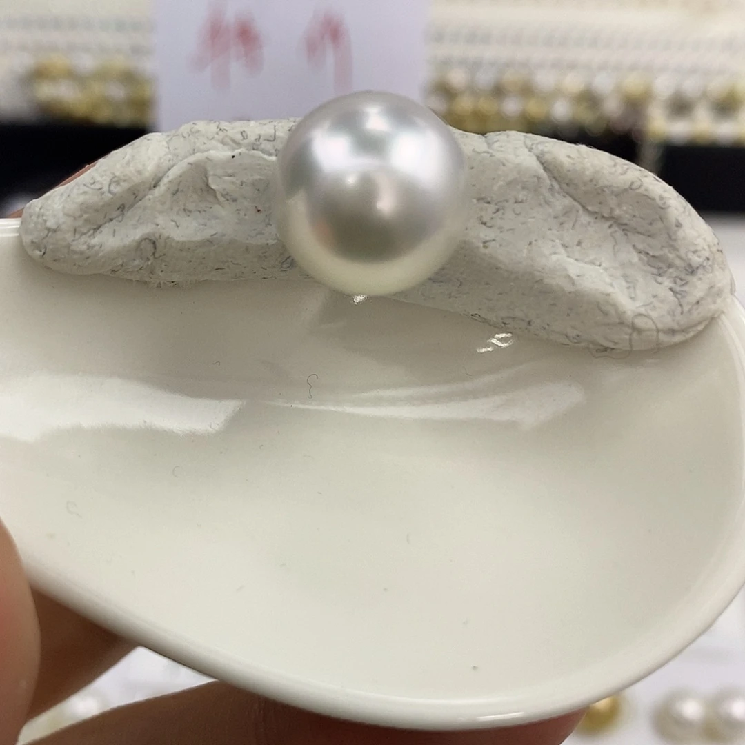 未镶嵌裸珠海水珍珠14.3mm澳白裸珠
