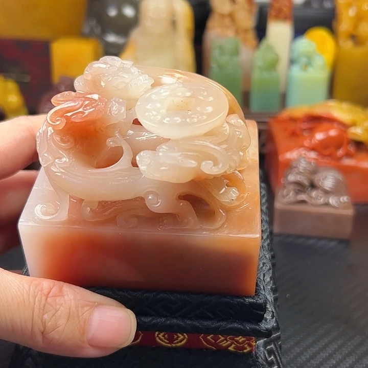 小***草寿山石印石寿山石篆刻章