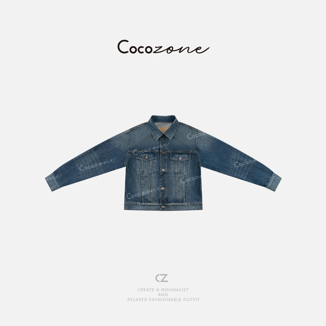 COCO ZONE 刘一一“布鲁斯”100棉修身通勤风牛仔外套 CD1A1064