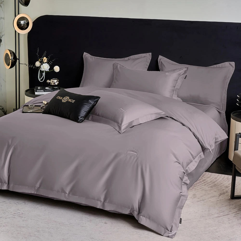 [孤品]全棉A类高支高密长绒棉轻奢皇冠四件套