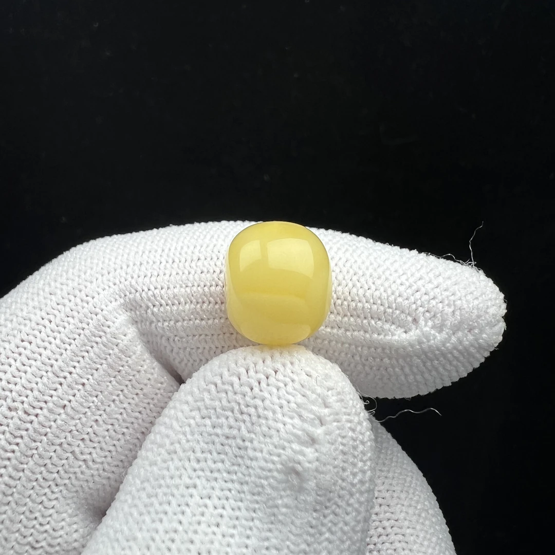 J2374天然原矿蜜蜡墩子12*10mm支持复检