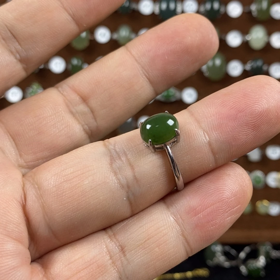 和田玉（碧玉）戒指合金