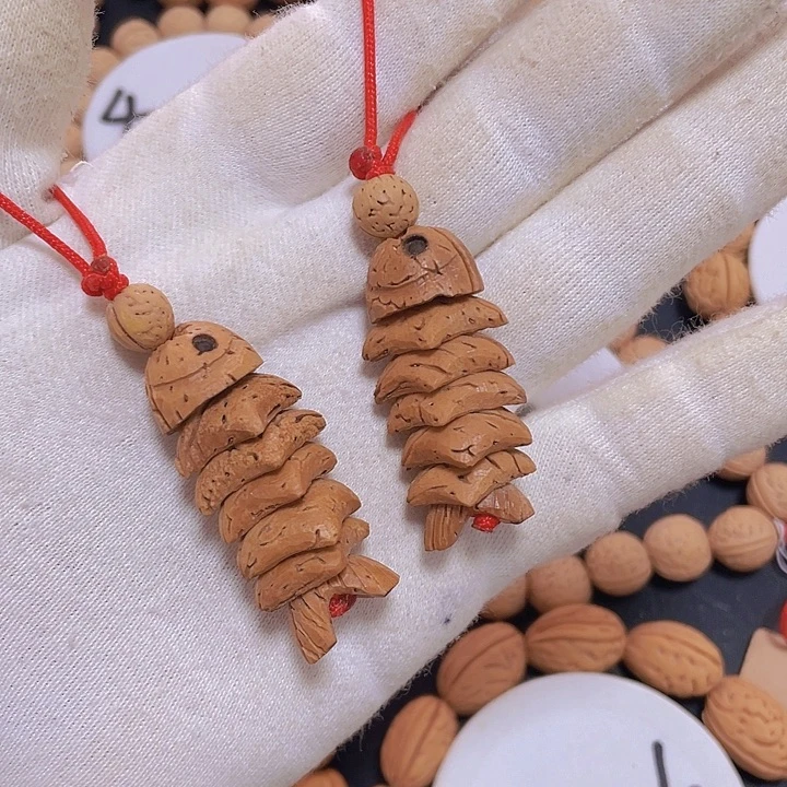 鱼，年年有余，鱼骨，野生桃核