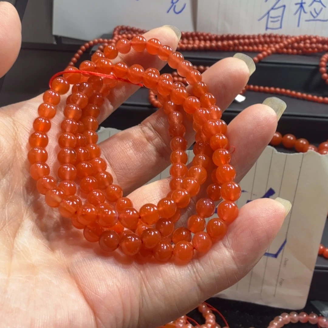 清***客南红玛瑙未镶嵌颈饰