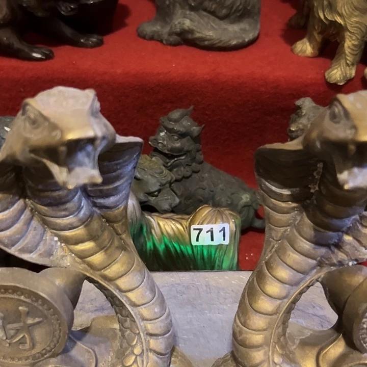 苍***孩黄铜摆件，文房工艺品摆件