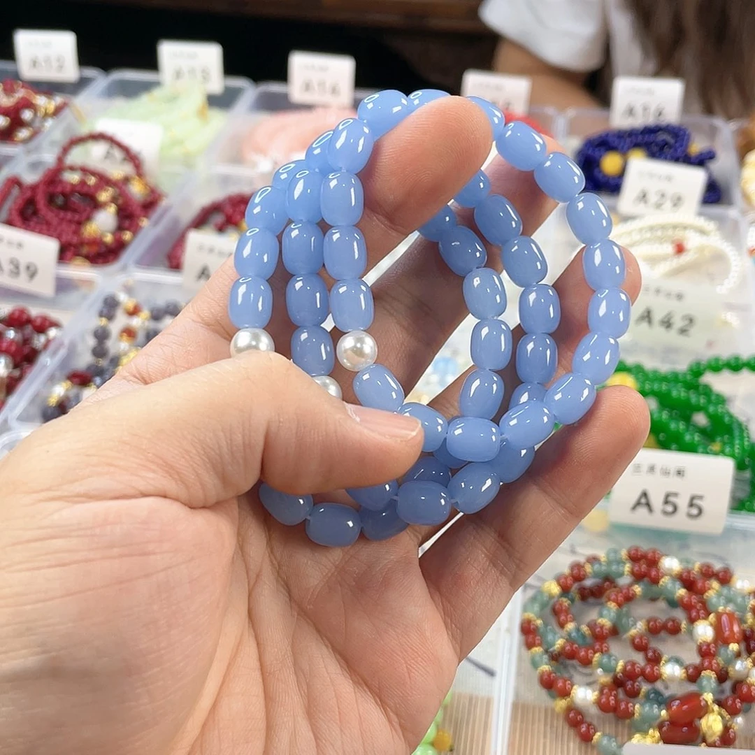 檀香木手串银S925镀金镶嵌