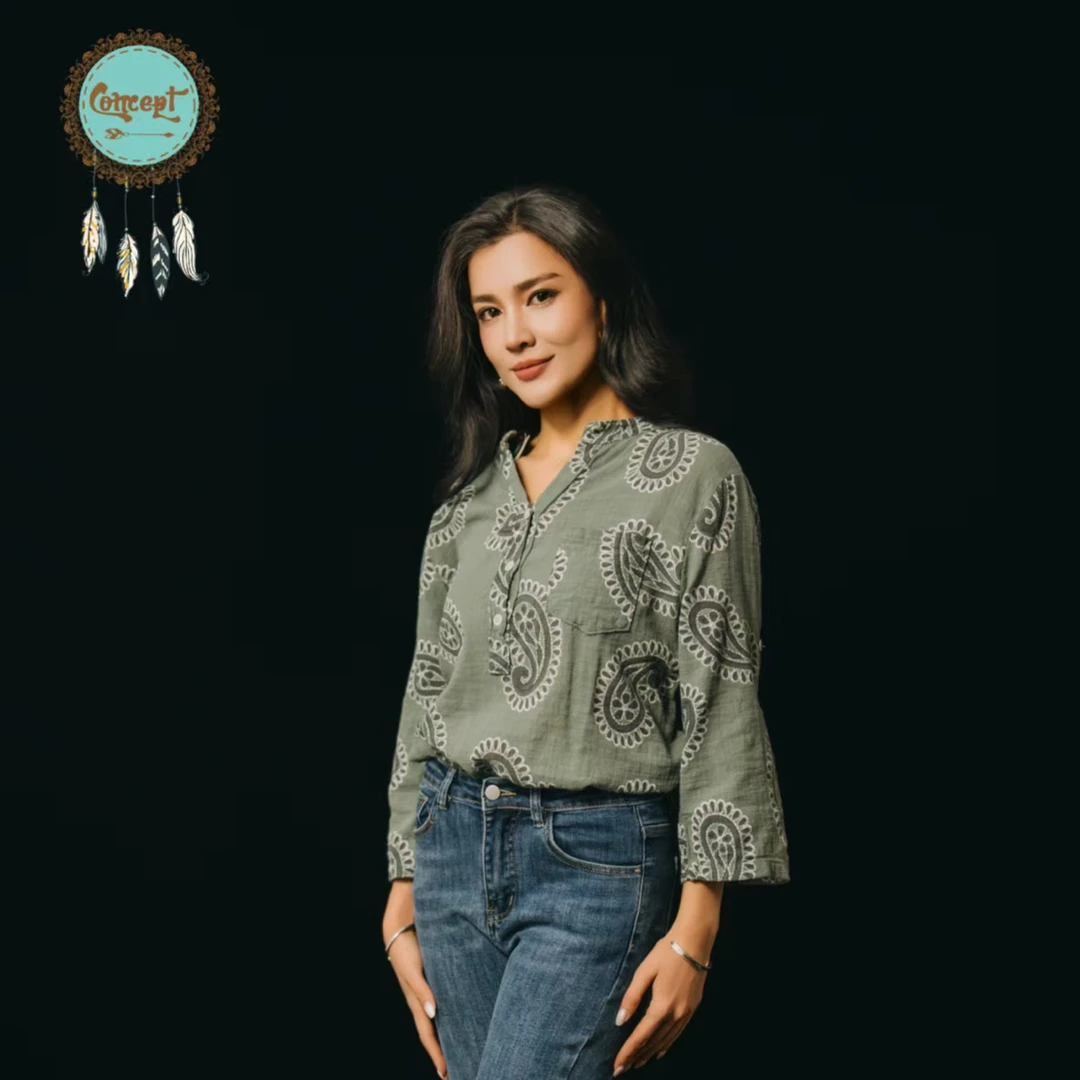 Concept限量款腰果花衬衣4色