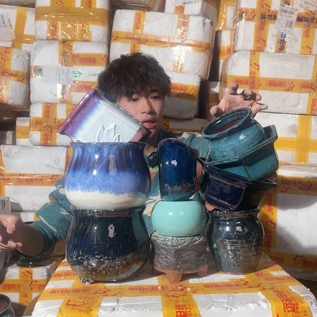 红陶宜兴紫砂花盆