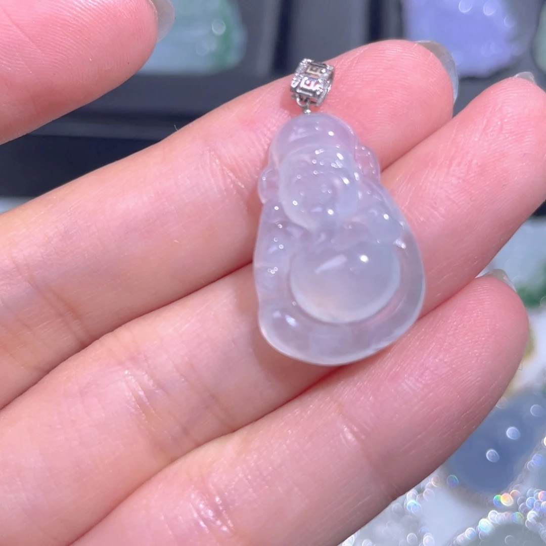 颈饰18K金镶嵌翡翠翡翠