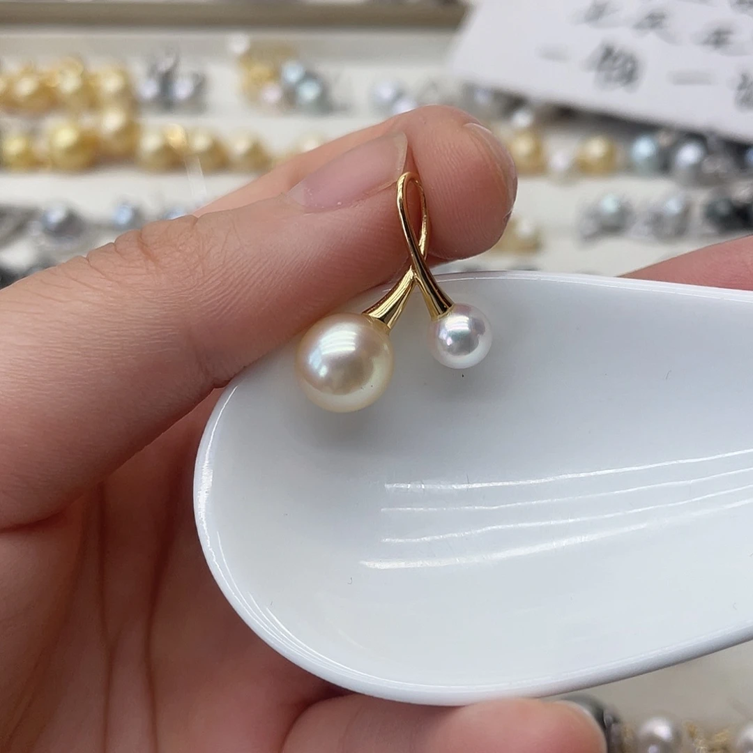 海水珍珠银S925镶嵌吊坠(不含链)