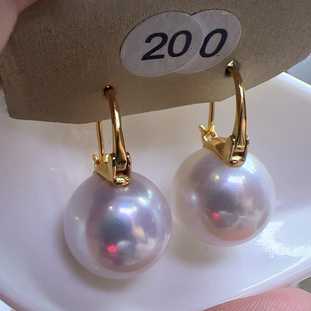 淡水珍珠耳饰银S925镶嵌