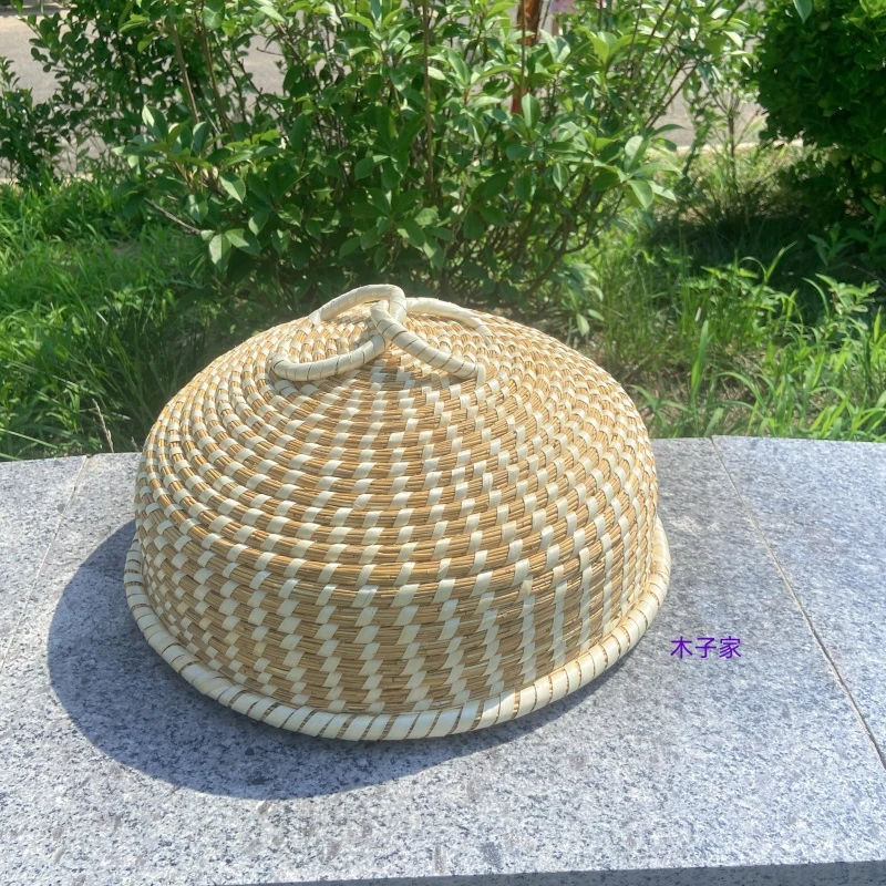 手工草编锅盖芦苇蒸锅盖蒸笼盖铁锅铝锅柴锅电热锅通用锅盖草帽盖