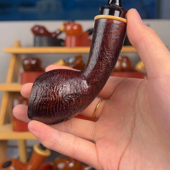 王师傅（玥杺）石楠木手工烟斗喷砂款