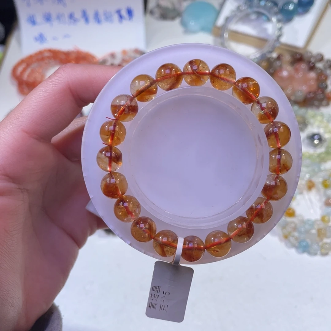 未镶嵌手链水晶暴力黄黄塔晶9+