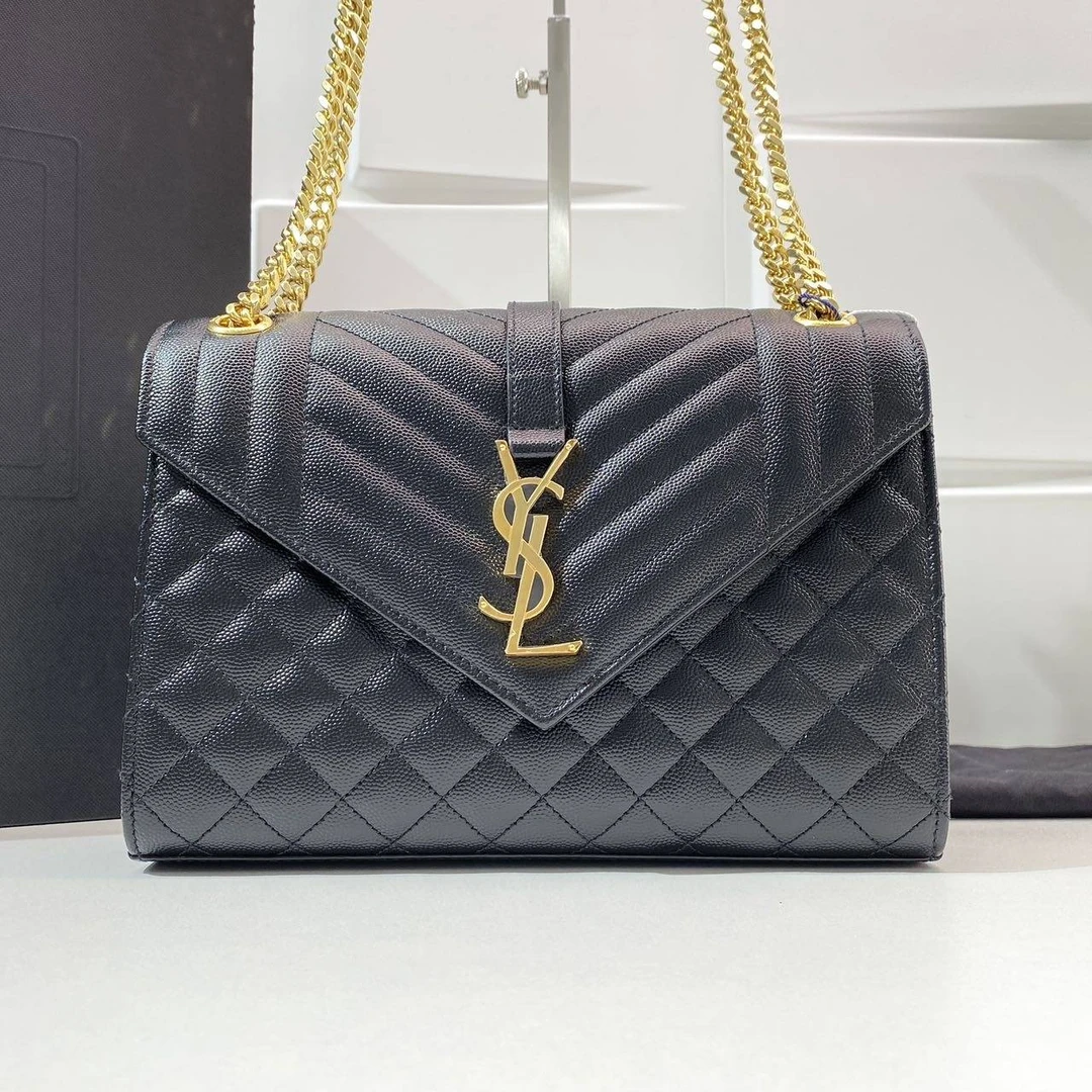 99新 YSL/圣罗兰 思斯专属 YSL黑金鱼子酱链条包 THYX2135