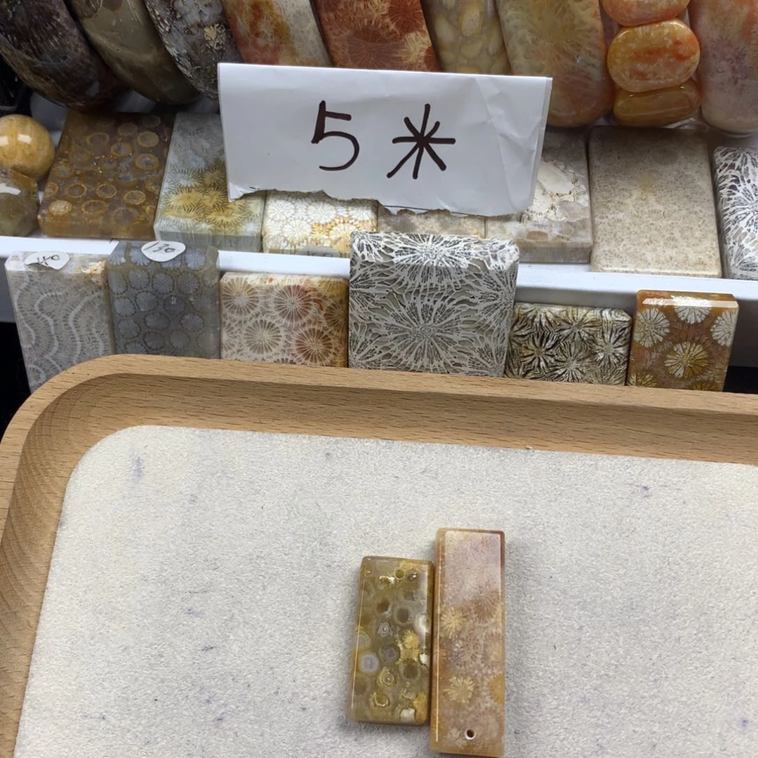 万***姜硅化珊瑚（珊瑚玉）未镶嵌颈饰
