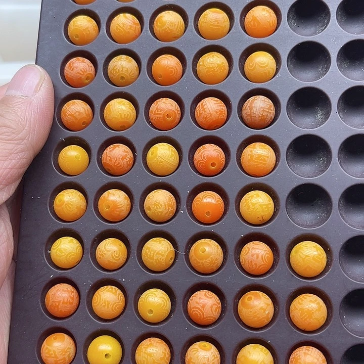 白玉菩提吊坠精品10招财圆珠54颗