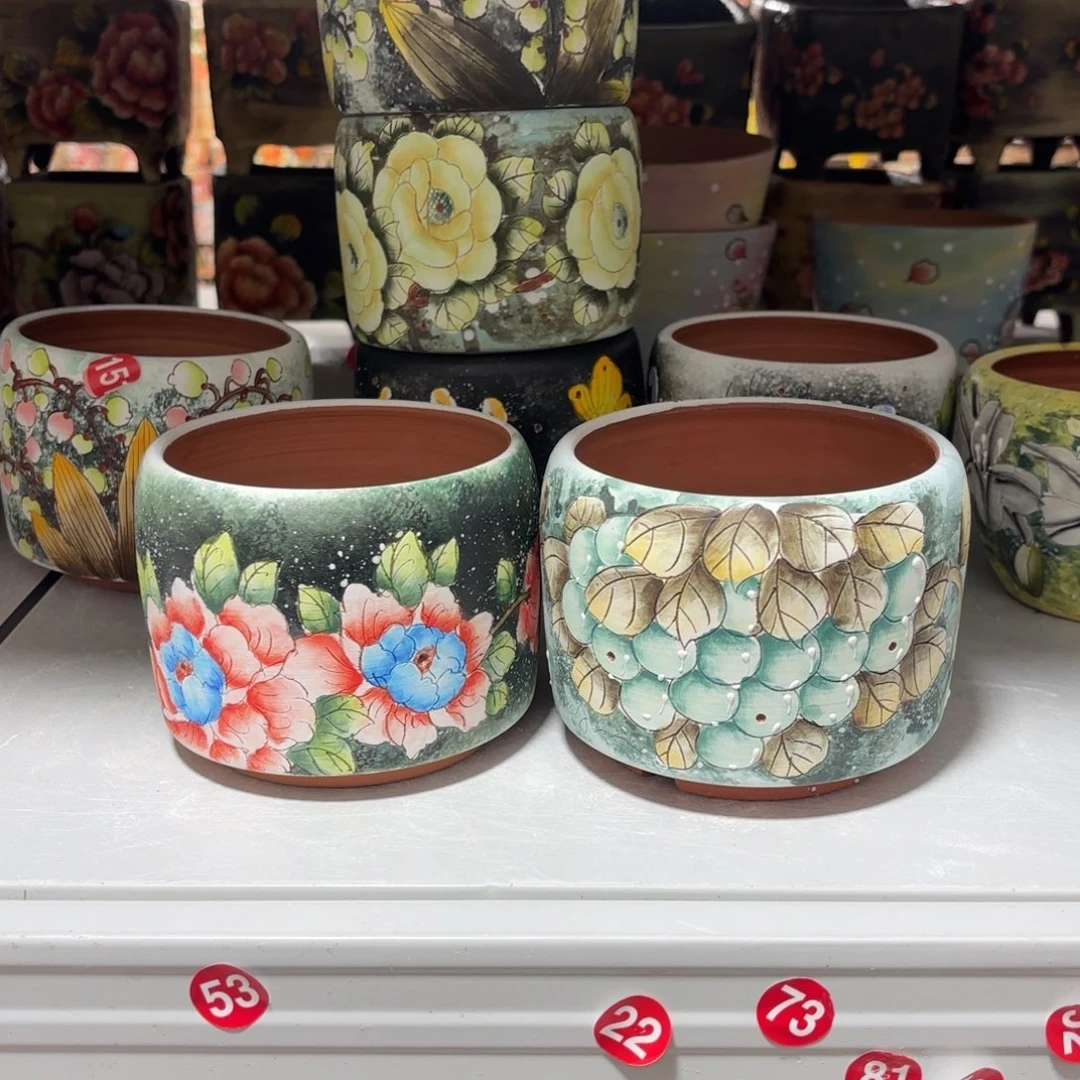 景德镇手绘花盆陶瓷10/10