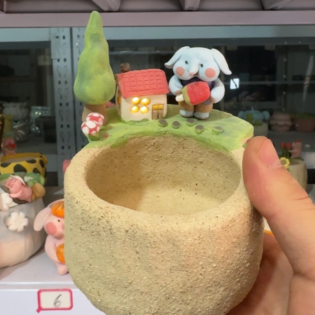 厂家直销手工花盆摆件