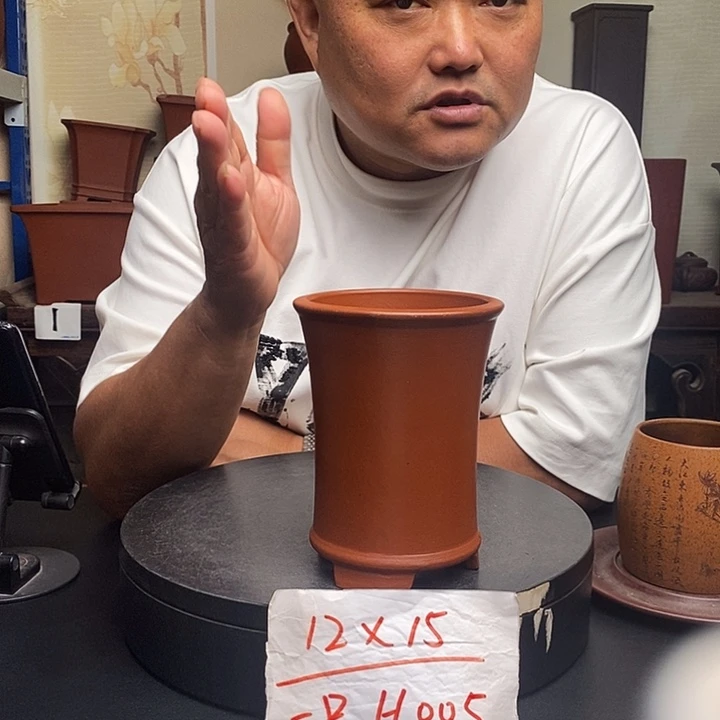 紫砂花盆货号一只H005