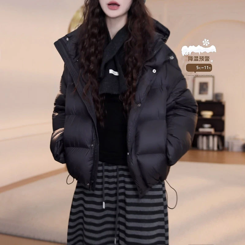 冬季保暖加绒加厚保暖棉服女款2025新款宽松时尚大气减龄厚外套女