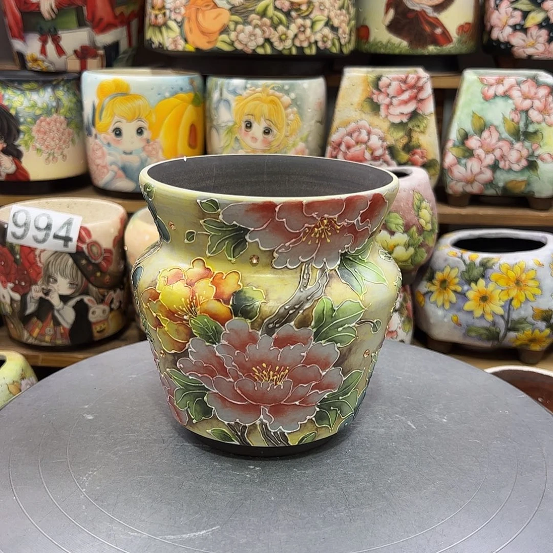 景德镇炫彩手绘口11.5高13